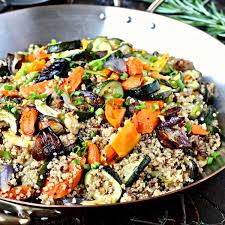 Warm Quinoa Salad with Roasted Veggies