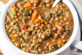 Lentil and Spinach Soup. Remedies for anemia